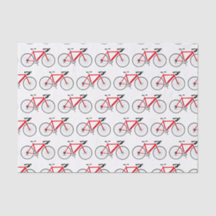 Red Bicycle on White Tissue Paper Seidenpapier
