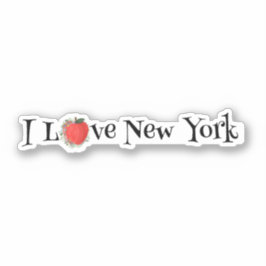 RED BIG APPLE I Liebe New York Aufkleber