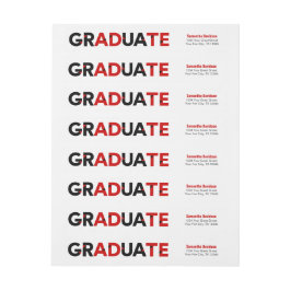 Red Big Bold Abschluss: Angle Cut Letters