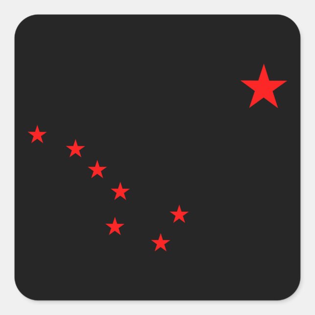 Red Big Dipper Quadratischer Aufkleber (Vorderseite)