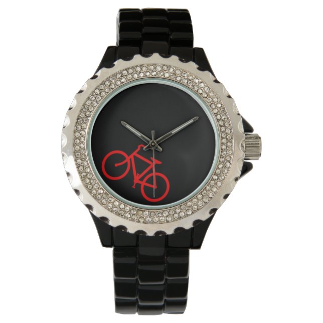 Red Bike Route Armbanduhr (Vorderseite)