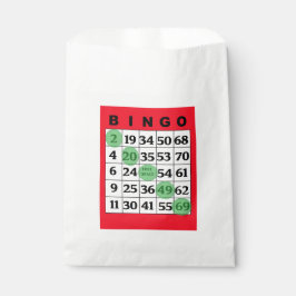 Red BINGO Card Gastgeschenk Bag Geschenktütchen
