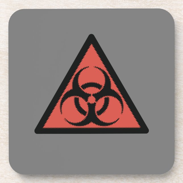 Red Biogefährdung Getränkeuntersetzer (Vorderseite)