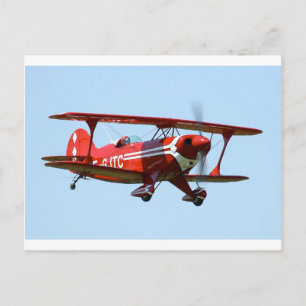 Red Biplane Postkarte