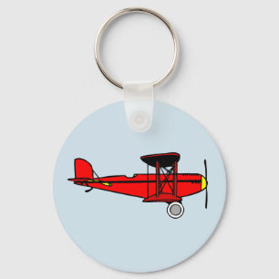 Red Biplane Schlüsselanhänger