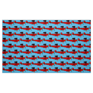 Red Biplane Stoff