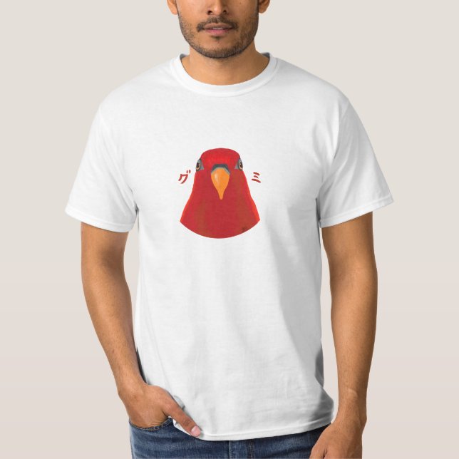 Red birb "GUMI" T-Shirt (Vorderseite)