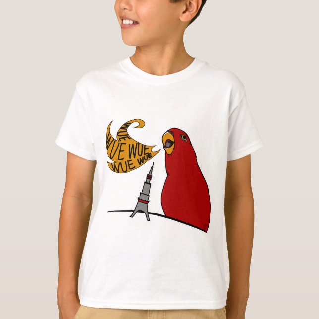 Red birb "GUMIZILLA" wuewuewue... T-Shirt (Vorderseite)