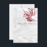 Red Bird & Floral Wedding Advice Cards Hinweiskarte<br><div class="desc">Stilvolle und elegante Red Bird & Floral Wedding Advice & Wish Cards.</div>