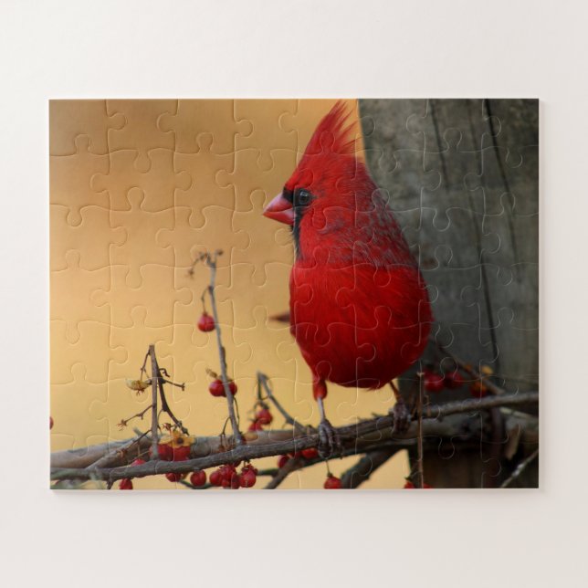 Red Bird Kardinal Large Pieces Gift Oma (Horizontal)