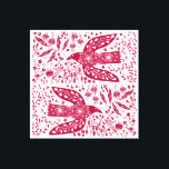 Red Bird Leinwanddruck<br><div class="desc">Rot-weiße Tauben für den Frieden. Originelle Kunst von Nic Squirrell.</div>