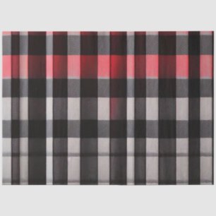 Red Black Abstrakte Karierte Kollektion Seidenpapier