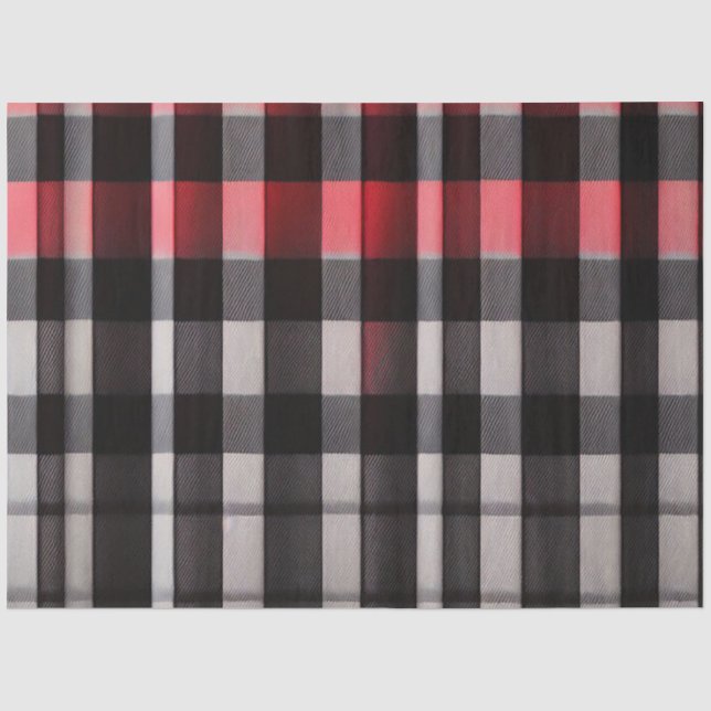 Red Black Abstrakte Karierte Kollektion Seidenpapier (Vorderseite)