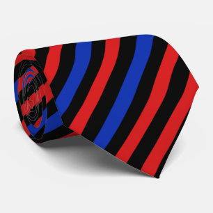 Red, Black and Blue Stripes Neck Krawatte