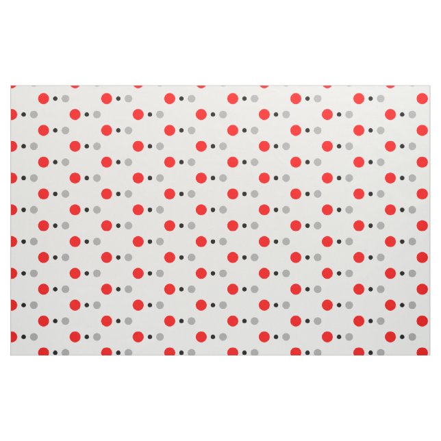 Red Black and Grey Polka Dot Fabric Stoff (Fat Quarter (45,7 x 55,9 cm))