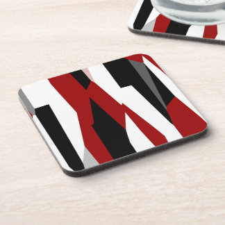 Red black and white abstract   getränkeuntersetzer