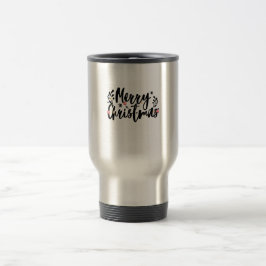 Red Black and White Simple Christmas Reisebecher