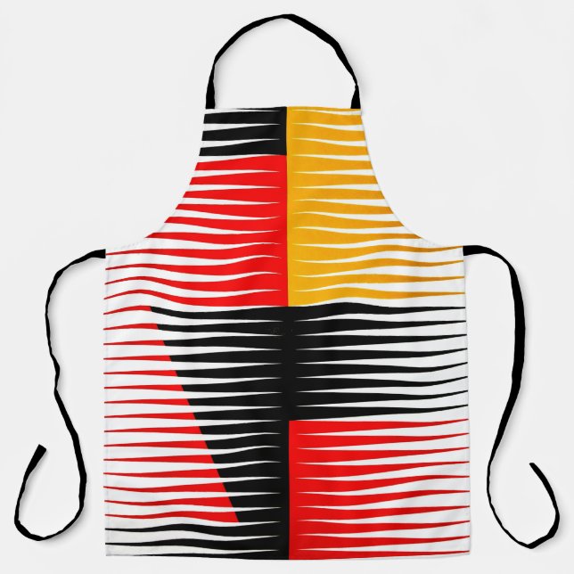 Red, black, and yellow artwork schürze (Vorderseite)