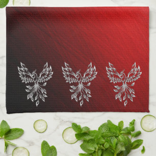 Red Black Ashes und Phoenix Geschirrtuch