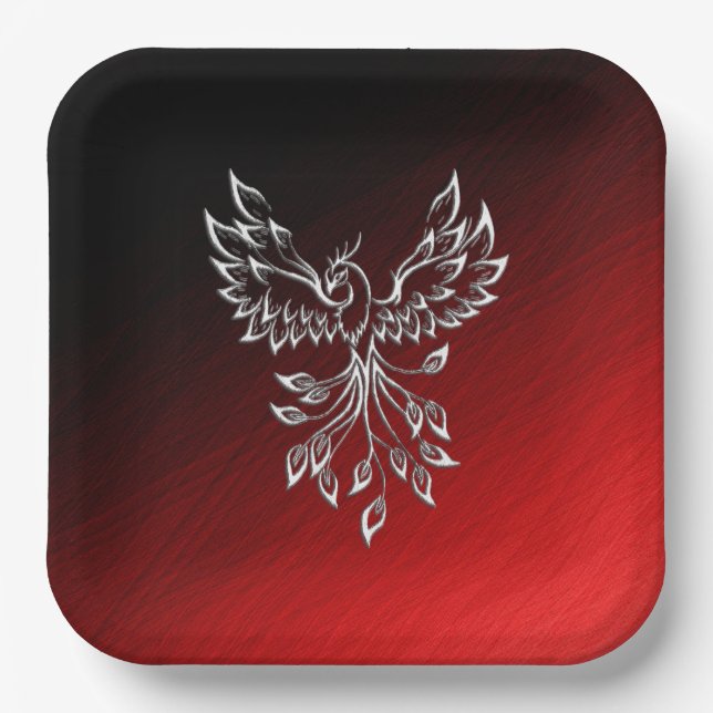 Red Black Ashes und Phoenix Pappteller (Vorderseite)