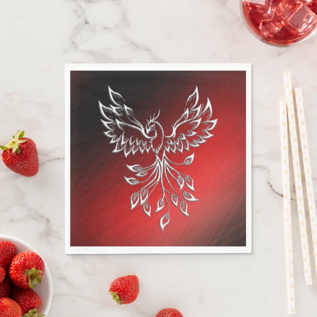 Red Black Ashes und Phoenix Serviette (Beispiel)