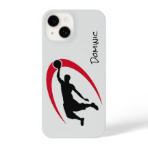 Red Black Basketball Spieler Slam Dunk