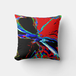 Red Black Blue Green Abstrakt Jewel Blume Design Kissen