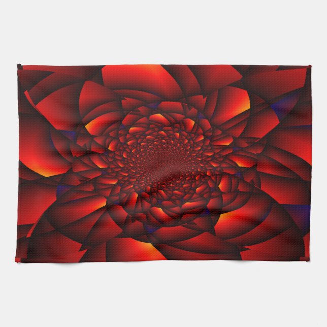 Red Black Blue Petal Geschirrtuch (Horizontal)