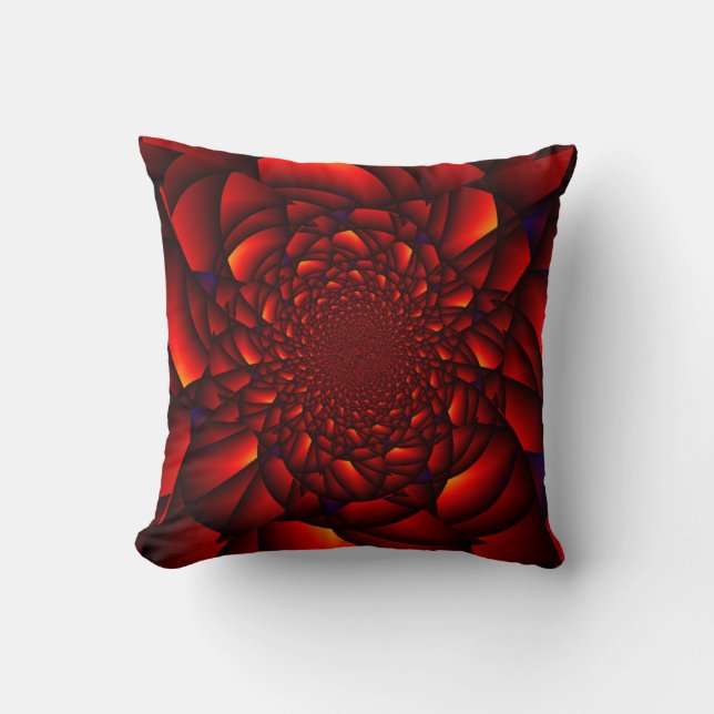 Red Black Blue Petal Kissen (Vorderseite)