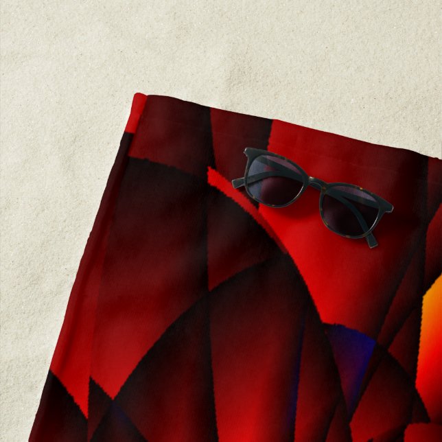 Red Black Blue Petal Strandtuch (Beispiel)