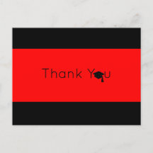Red Black Bold Abschluss Vielen Dank