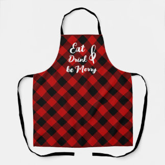 Red Black Buffalo Gingham Karo Print Schürze