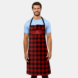 Red Black Buffalo Kariert Lumberjack Personalisier Schürze