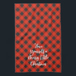 Red Black Buffalo Kariert Merry Little Christmas Geschirrtuch<br><div class="desc">Dieses stilvolle Weihnachtshandtuch ist mit einem Karierten Rot-Schwarz-Buffalo-Muster dekoriert und in einem hübschen Script-Schriftart mit den Worten "Haben Sie sich ein gemütliches Weihnachtsfest" versehen. Eine lustige Dekoration für den Weihnachtsurlaub,  und macht ein großes Geschenk. Entworfen für Sie von BlackBerry Boulevard.</div>