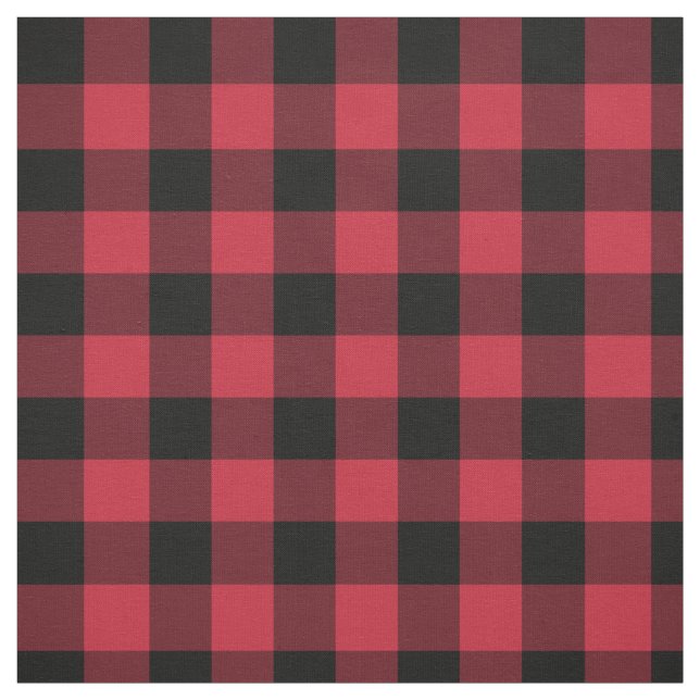 Red Black Buffalo Kariertes Muster Stoff (Muster)