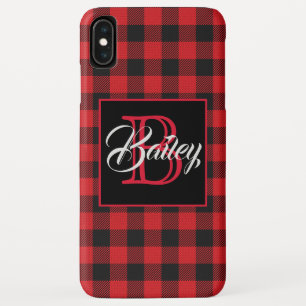 Red & Black Buffalo Karo Personalisiert iPhone Cas Case-Mate iPhone Hülle