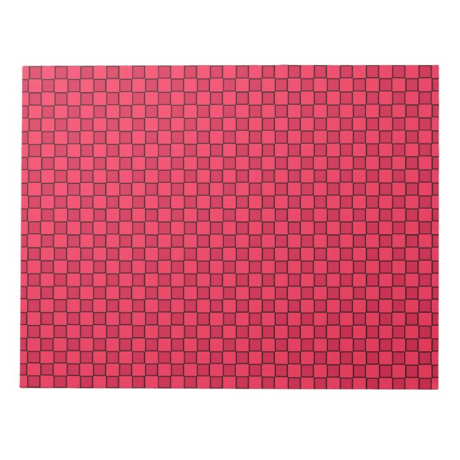 Red Black Checkerboard Notizblock (Vorderseite)