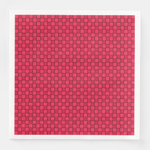 Red Black Checkerboard Serviette