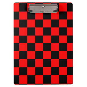 Red Black Checkered Karo Pattern Klemmbrett