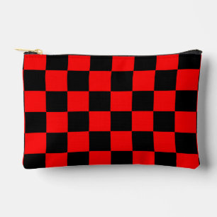 Red Black Checkered Karo Pattern Zubehörtasche