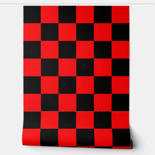 Red Black Checkered Karo Wall Decke Tapete