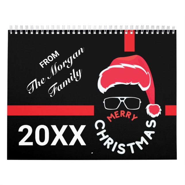 Red Black Christmas Holiday Party Kalender (Titelbild)