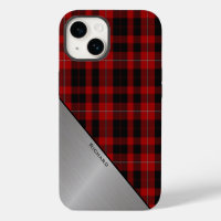 Red & Black Cunningham Kariert & Aluminium Look