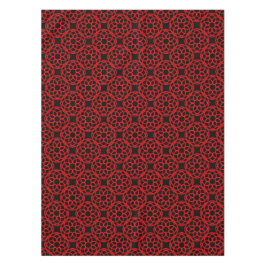 Red Black Geometric Seamless Pattern Tischdecke