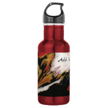Red Black Gold Abstraktes Personalisiertes Wasser