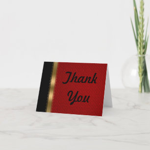 Red Black Gold Dankeschön Card Dankeskarte