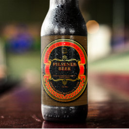 Red Black Gold Rustic anpassen Bierflaschenetikett