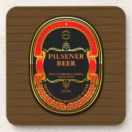 Red Black Gold Rustic anpassen Getränkeuntersetzer