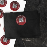 Red Black Goth Scan Wedding Website QR Code