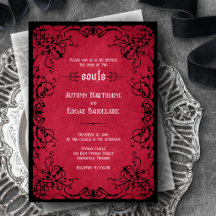 Red Black Gothic Wedding